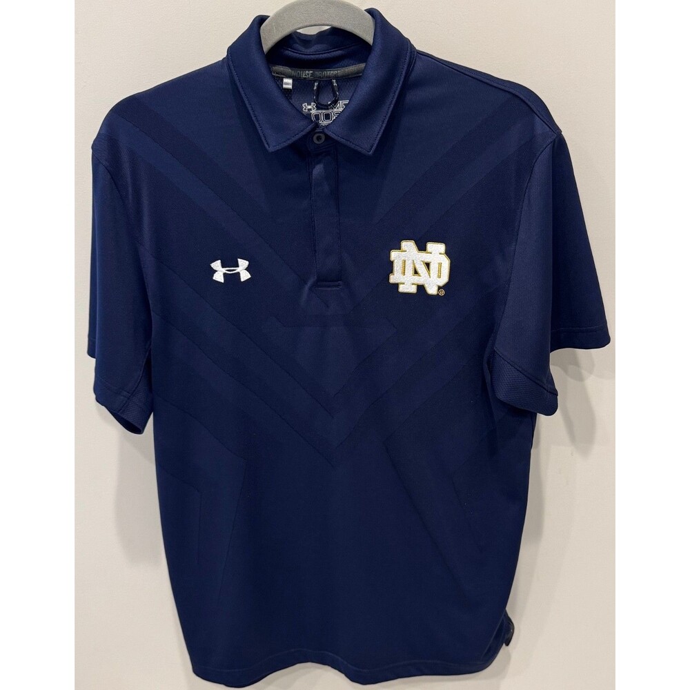 Notre Dame Fighting Irish - Under Armour Polo Shirt  - Men's Size Medium - Navy